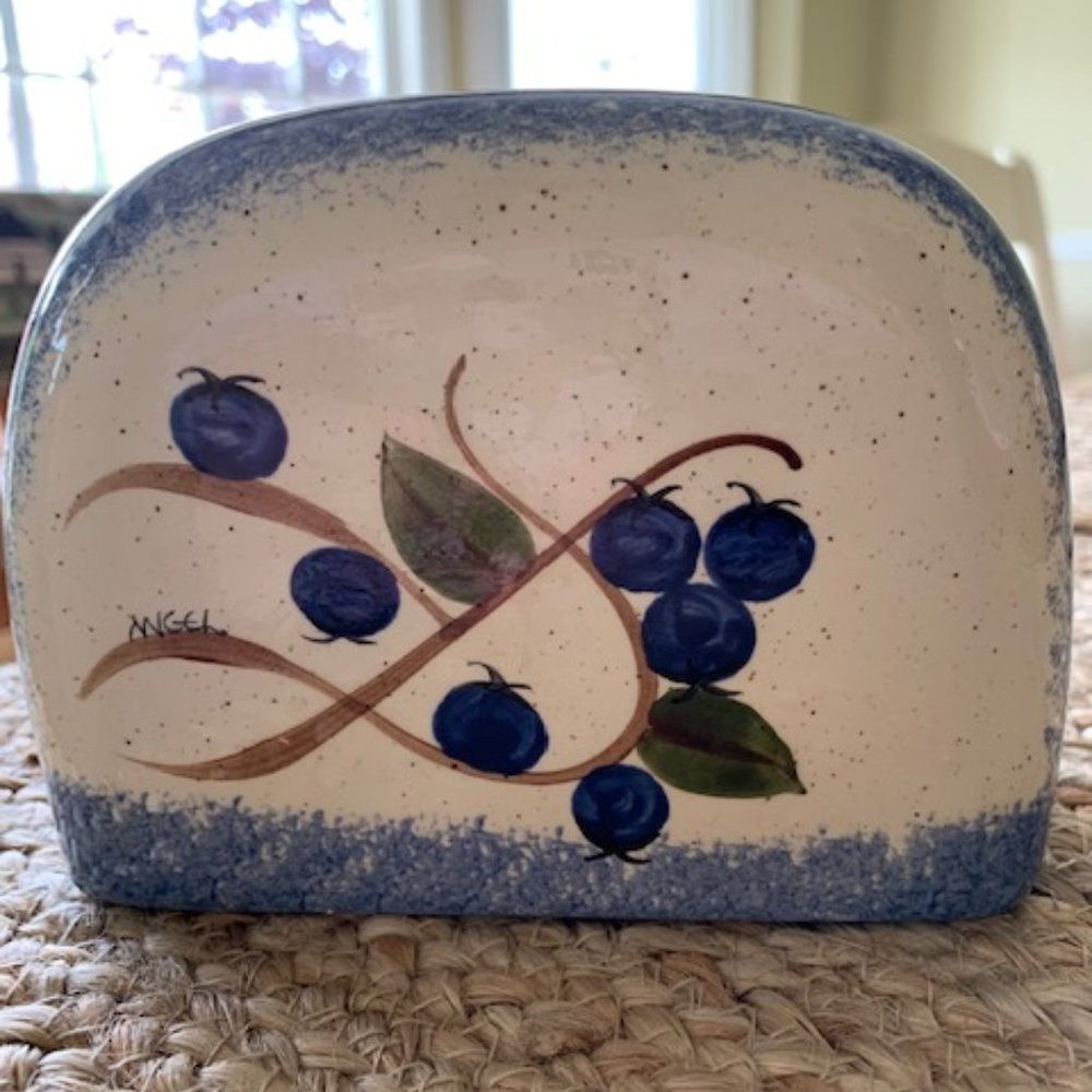 Ceramic Blueberry Designed Napkin Holder